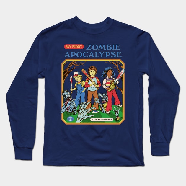 My First Zombie Apocalypse Long Sleeve T-Shirt by Steven Rhodes